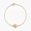 Bracelet Jonc Iwaki Plaqué Or Jaune Oxyde De Zirconium