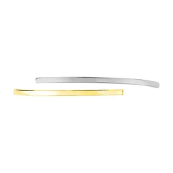 Bracelet Jonc Loise 2 Fils Carres Or Bicolore