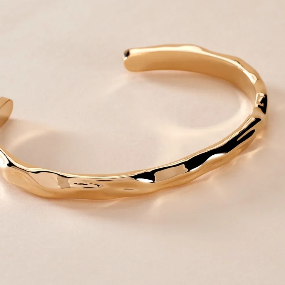 Bracelet Jonc Organic Plaqué Or Jaune