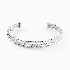 Bracelet Jonc Rachelle Argent Blanc