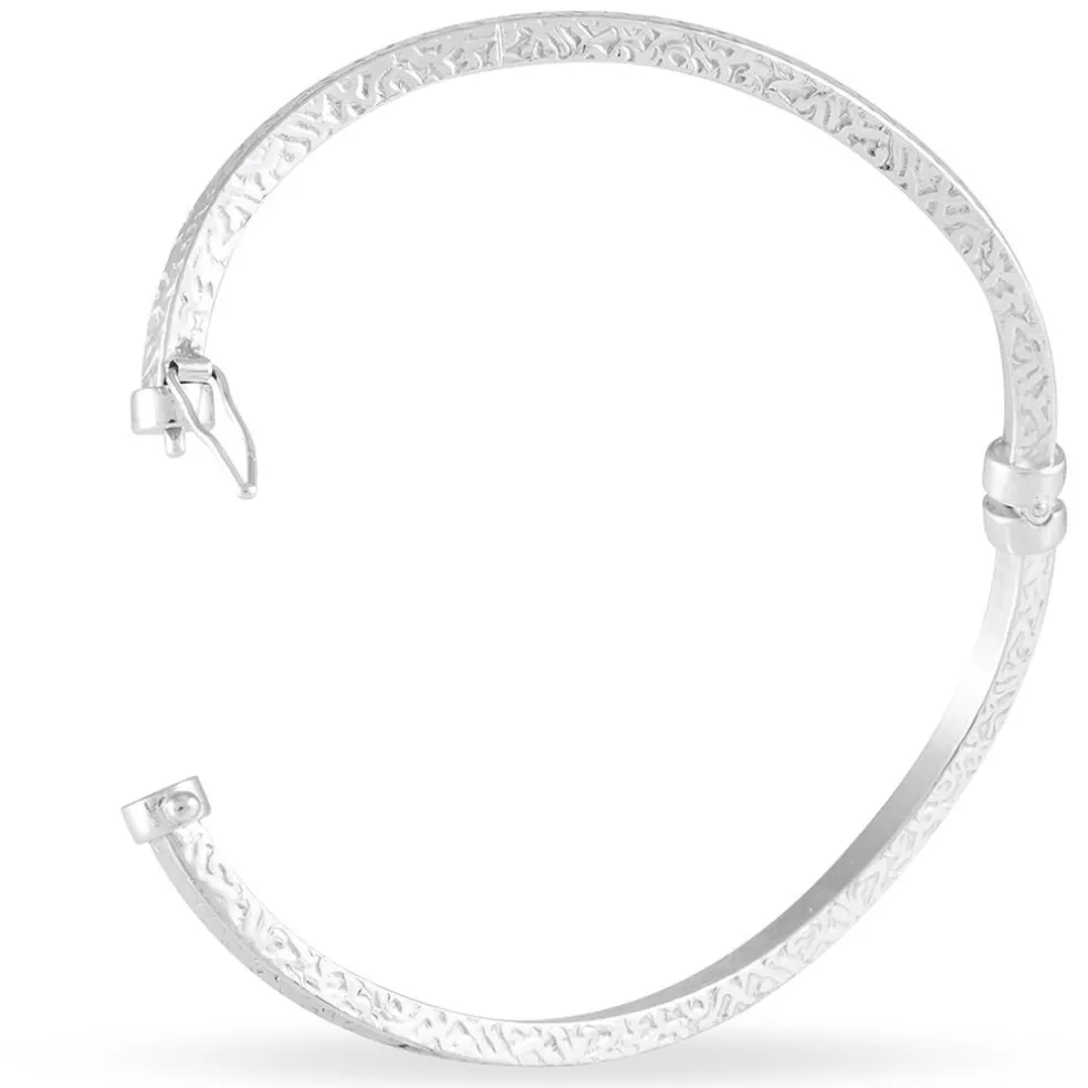 Bracelet Jonc Safietouae Argent Blanc