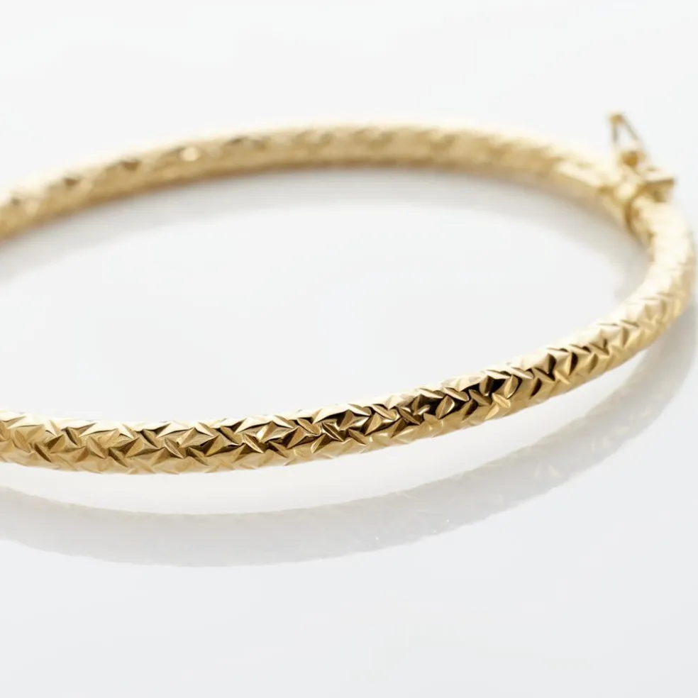 Bracelet Jonc Shiny Diamante Or Jaune