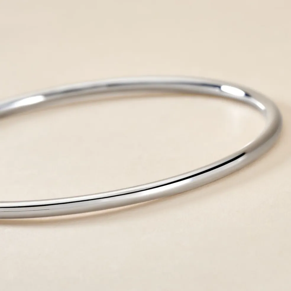 Bracelet Jonc Tabata Argent Blanc