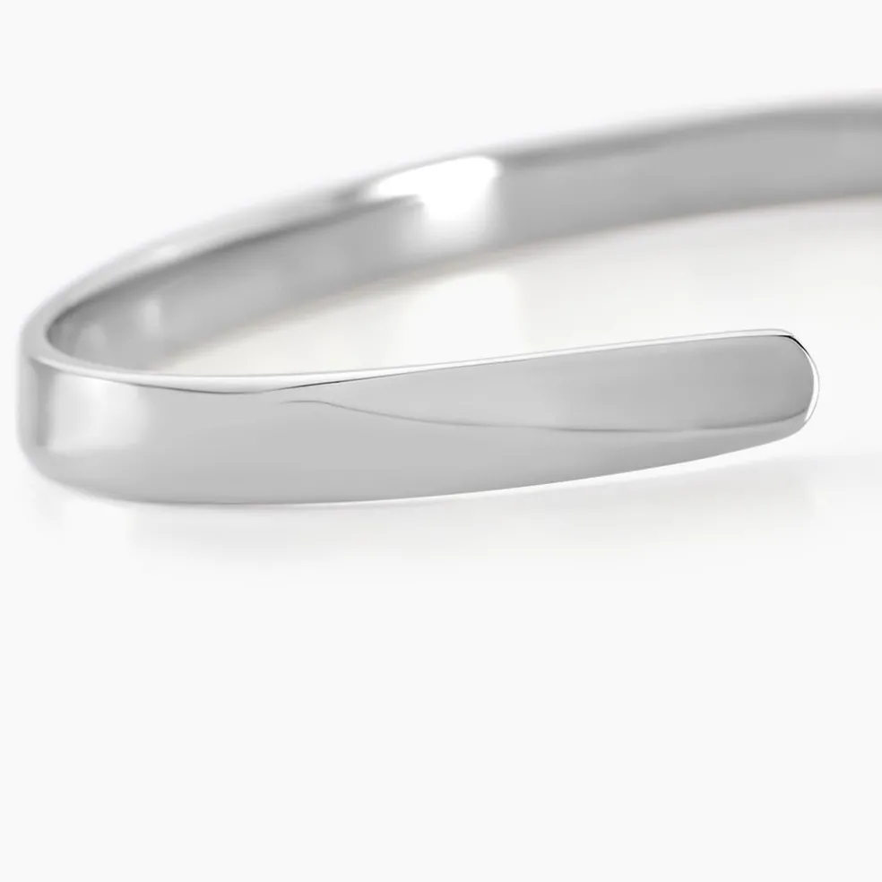 Bracelet Jonc Two Argent Blanc