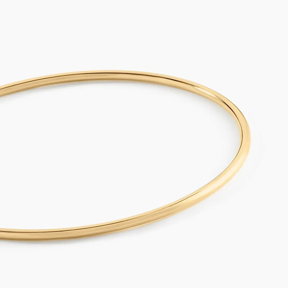 Bracelet Jonc Xylina Fil Rond Lisse Or Jaune