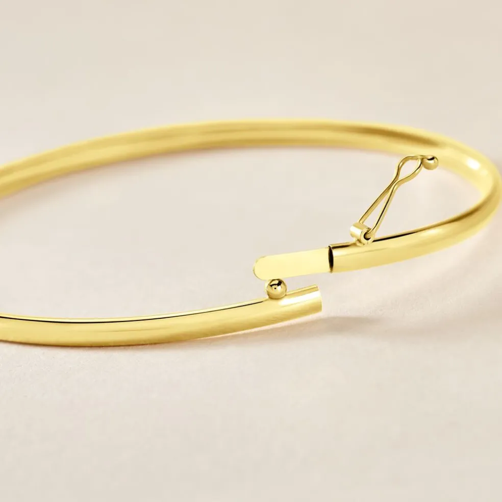 Bracelet Jonc Yuriy Fil Flexible Or Jaune