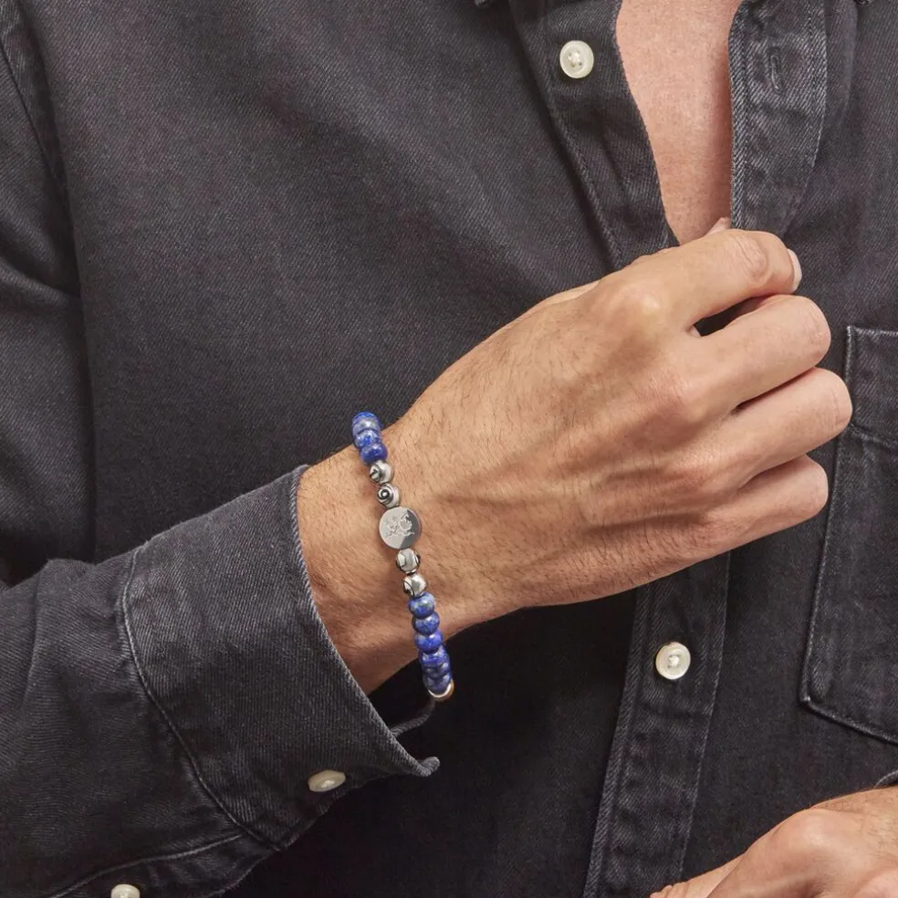Bracelet Jourdan 1921 Acier Blanc 艙il De Tigre