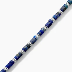Bracelet Jourdan Arttu Acier Argenté Lapis Lazuli