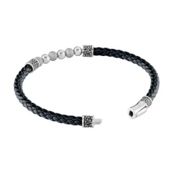 Bracelet Jourdan Pheonix Cuir Noir
