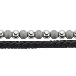 Bracelet Jourdan Pheonix Cuir Noir