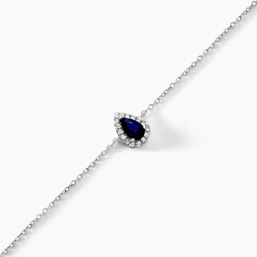 Bracelet Juliettina Or Blanc Saphir Et Diamant