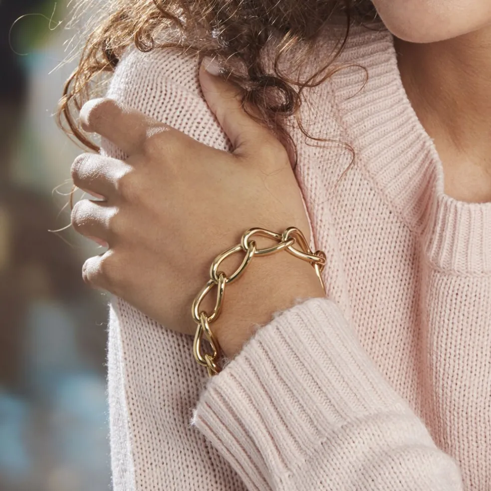 Bracelet Justinien Acier Doré