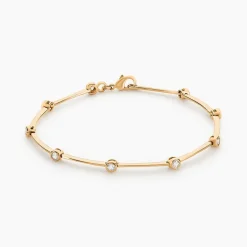 Bracelet Kaelig Plaqué Or Jaune Oxyde De Zirconium