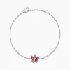 Bracelet Lalla Argent Blanc Pierre D'imitation