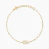 Bracelet Laurine Argent Jaune Oxyde De Zirconium