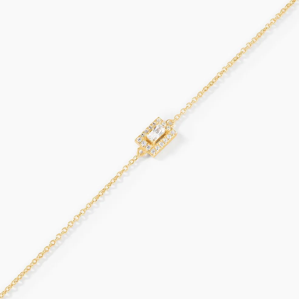 Bracelet Laurine Argent Jaune Oxyde De Zirconium