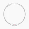 Bracelet Laurine Argent Rose Oxyde De Zirconium