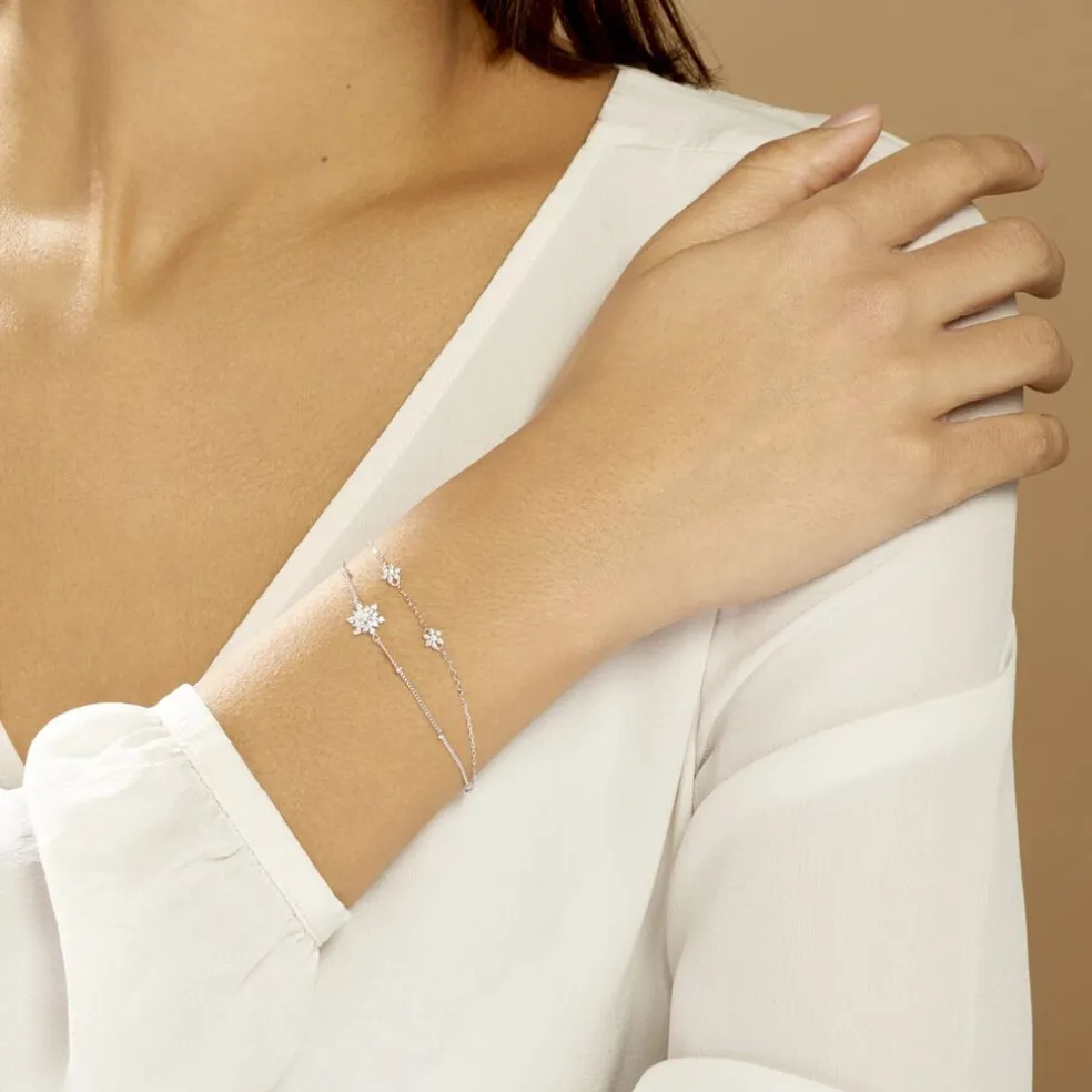 Bracelet Leila Argent Blanc Oxyde De Zirconium