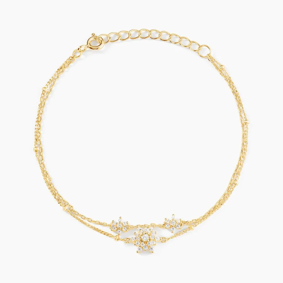 Bracelet Leila Argent Jaune Oxyde De Zirconium