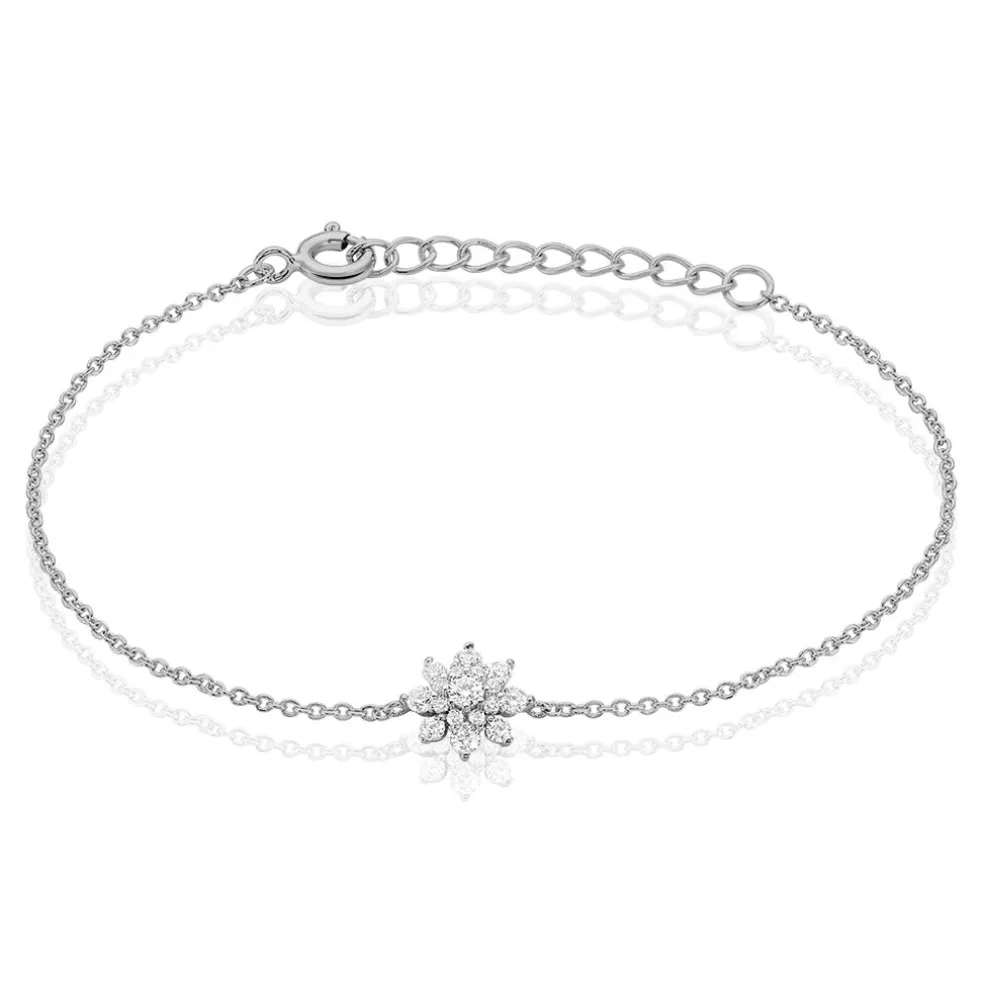 Bracelet Lorraine Argent Blanc Oxyde De Zirconium