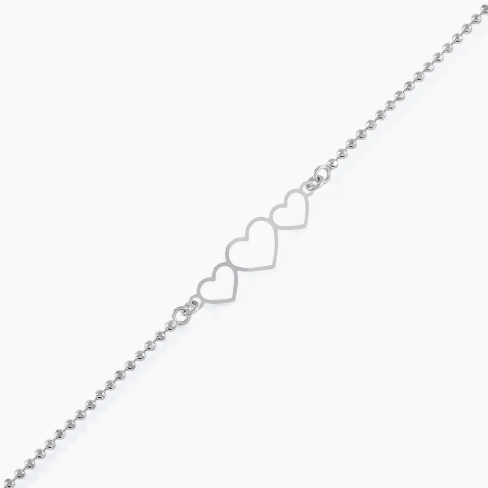 Bracelet Love Love Argent Blanc
