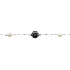 Bracelet Lucia Cera Argent Blanc Perle De Culture Et Céramique