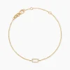Bracelet Lueur Plaqué Or Jaune Oxyde De Zirconium