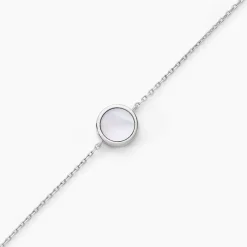 Bracelet Lunatique Argent Blanc Lapis Lazuli Nacre