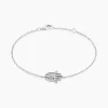 Bracelet Mafatma Argent Blanc Oxyde De Zirconium