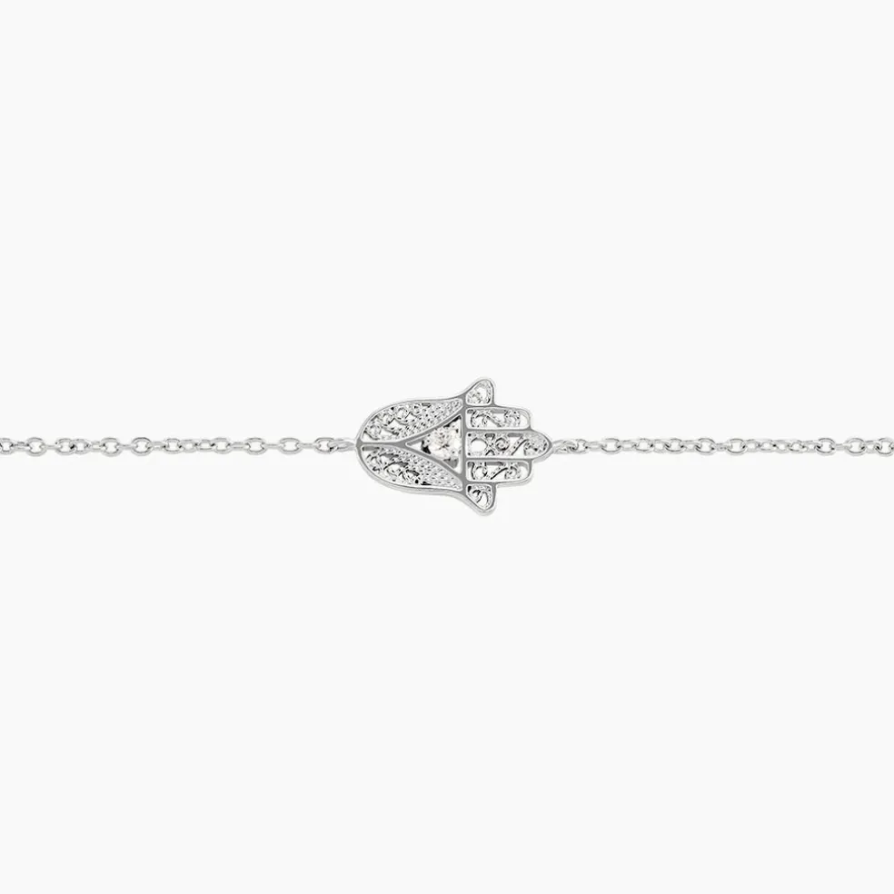 Bracelet Mafatma Argent Blanc Oxyde De Zirconium