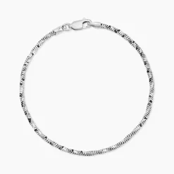 Bracelet Maille Azul Argent Blanc