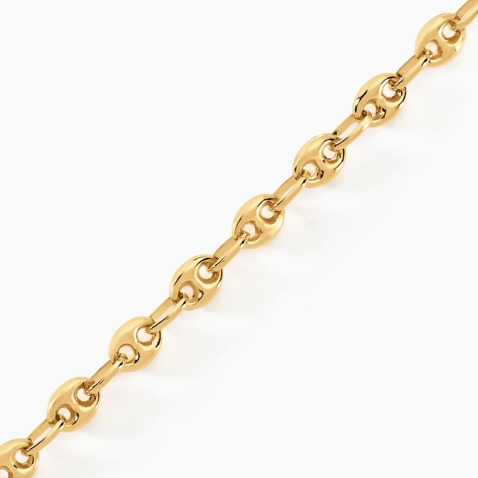 Bracelet Maille Dami Maille Grain De Café Or Jaune