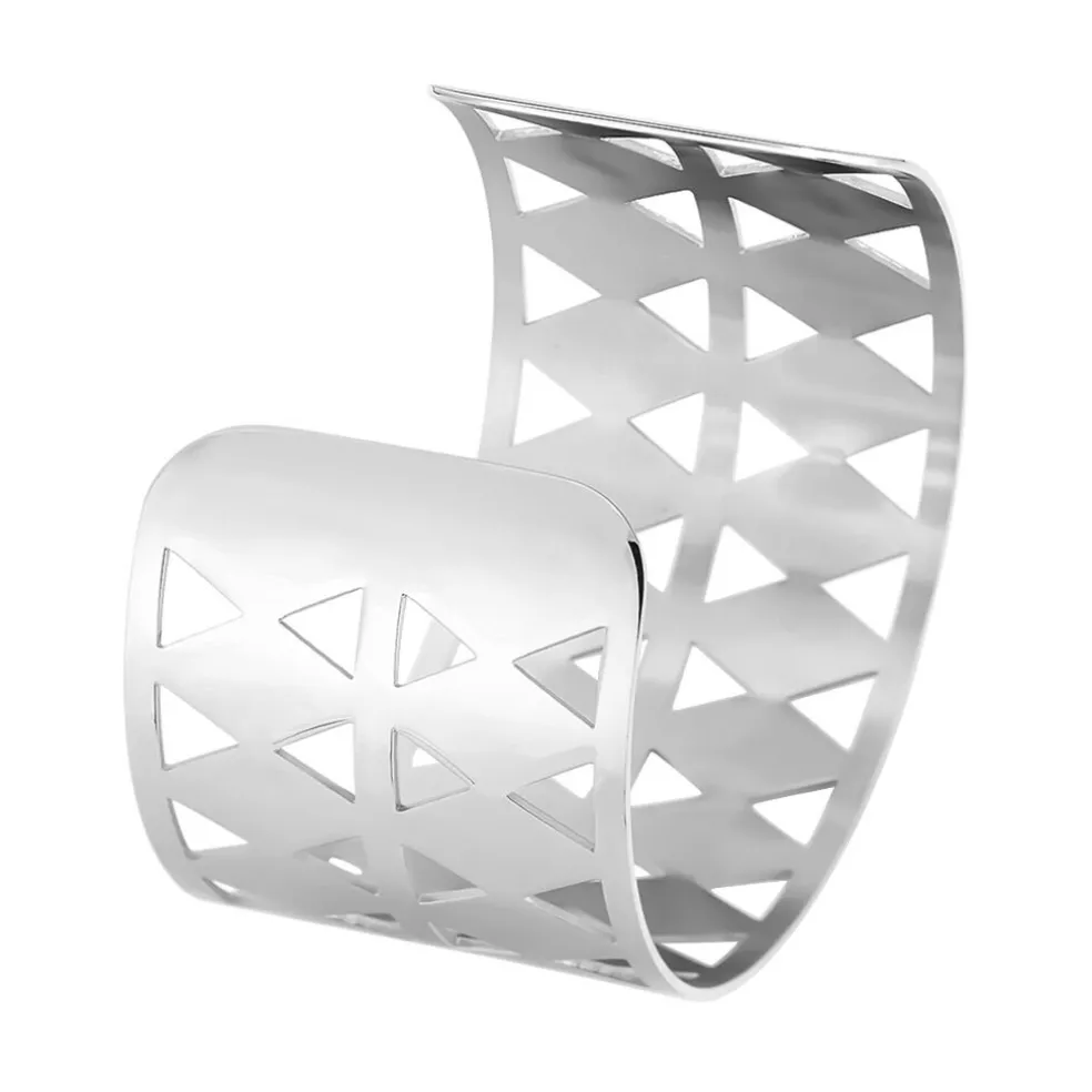 Bracelet Manchette Adaline Acier Blanc