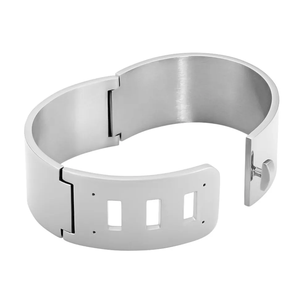 Bracelet Manchette Japon Acier Blanc