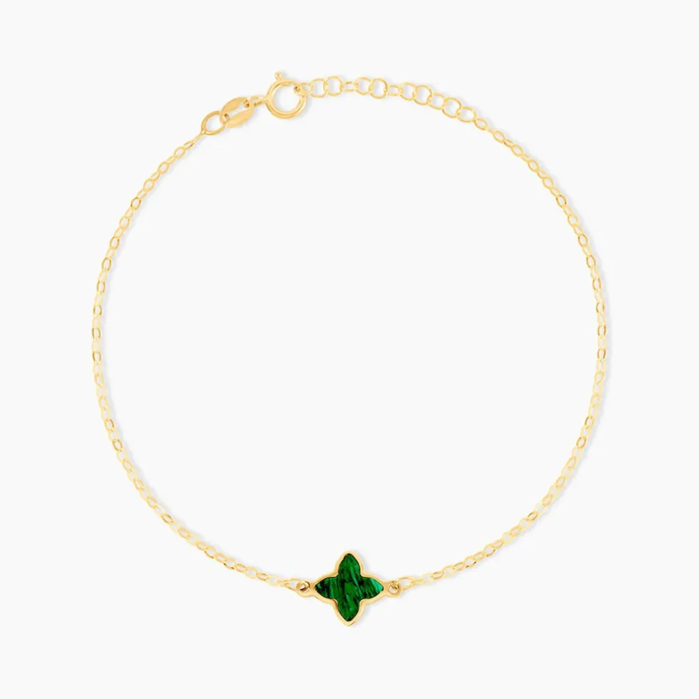 Bracelet Marvella Or Jaune Malachite