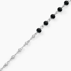 Bracelet Maximus Acier Blanc Onyx