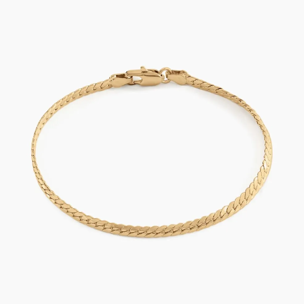 Bracelet Messaline Plaqué Or Jaune