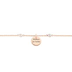 Bracelet Moa Argent Rose Oxyde De Zirconium