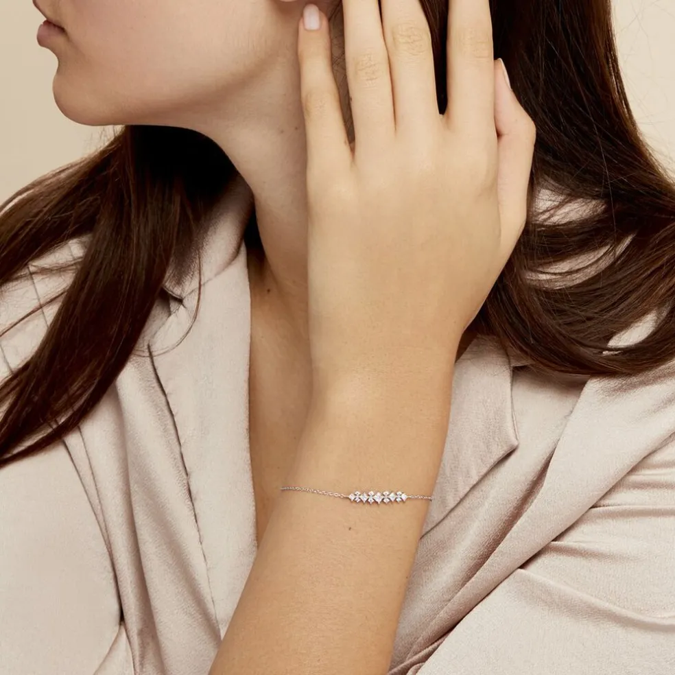 Bracelet Monique Argent Blanc Oxyde De Zirconium