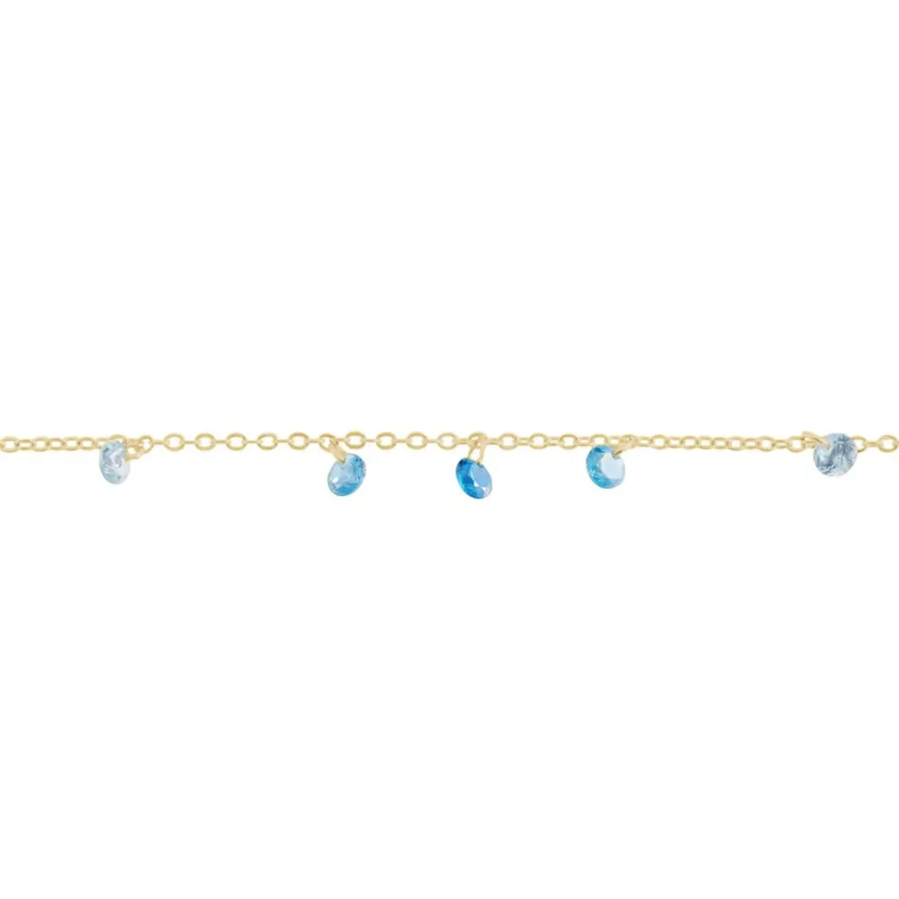 Bracelet Myosothis Plaqué Or Pierres
