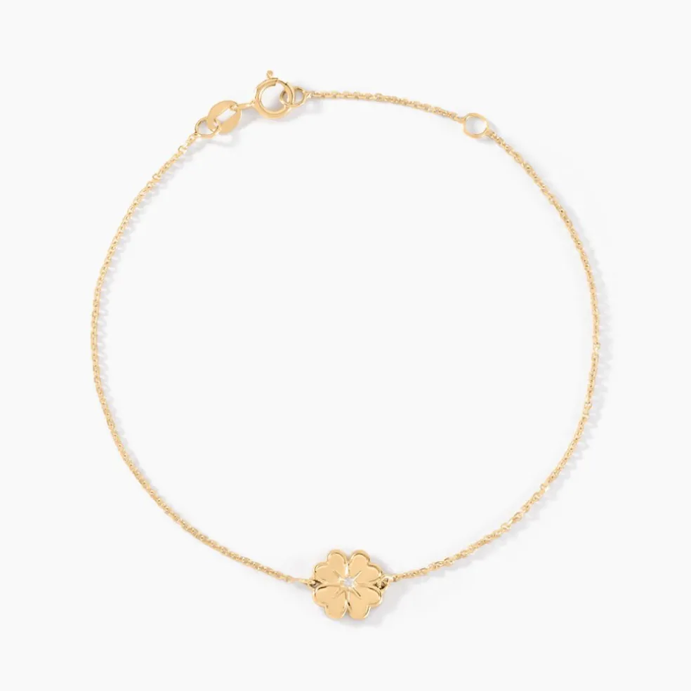 Bracelet Nacrea Or Jaune Oxyde De Zirconium