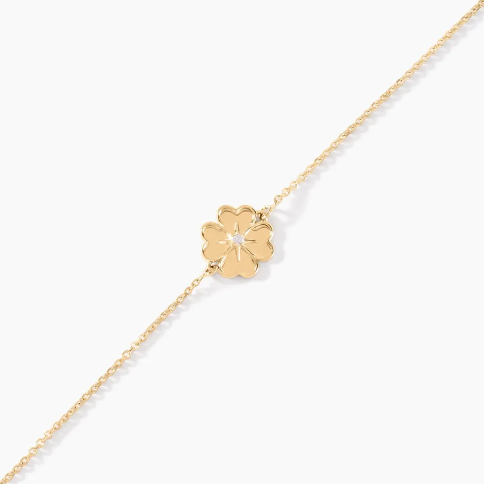 Bracelet Nacrea Or Jaune Oxyde De Zirconium