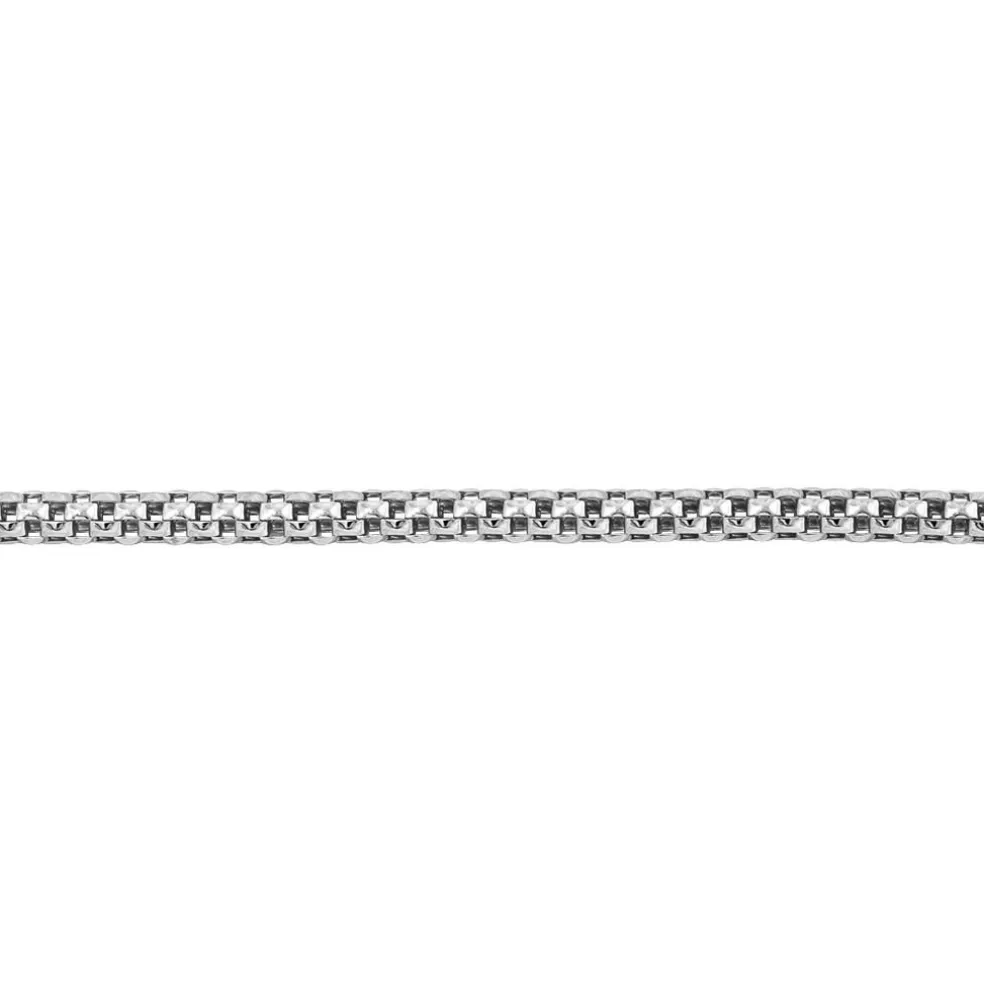 Bracelet Nahila Maille Popcorn Argent Blanc