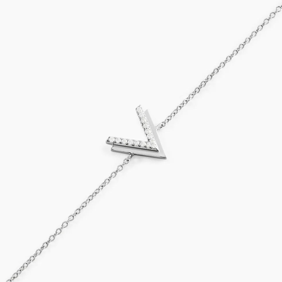Bracelet Nollia Argent Blanc Oxyde De Zirconium