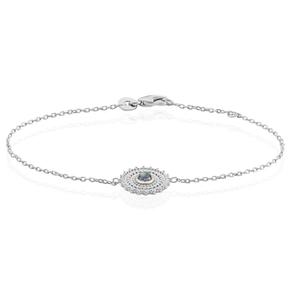 Bracelet Nyoko Argent Blanc Labradorite