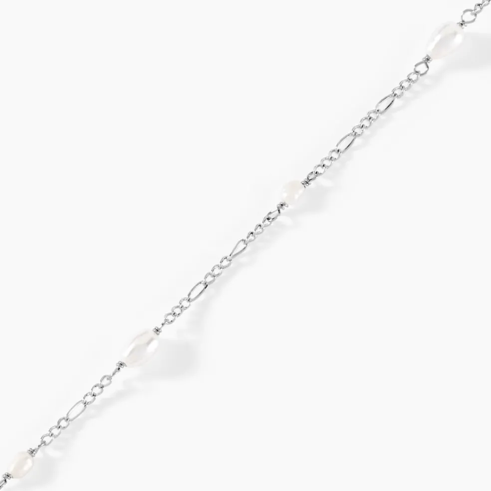 Bracelet Onassis Argent Blanc Perle De Culture