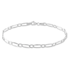 Bracelet Ophelio Maille Alternee 1/1 Or Blanc