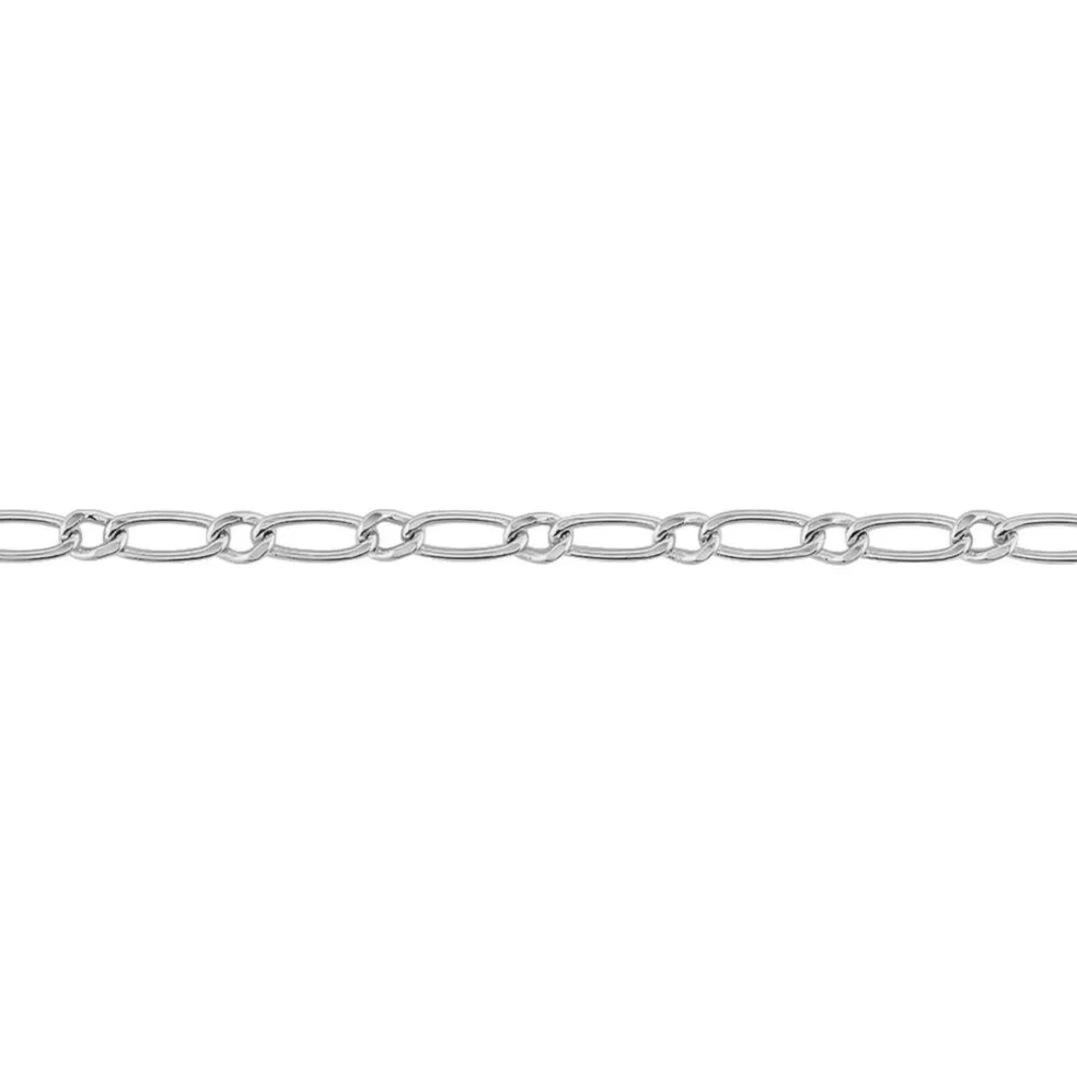 Bracelet Ophelio Maille Alternee 1/1 Or Blanc