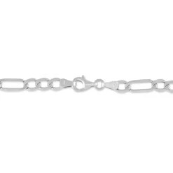 Bracelet Or Blanc Maille Alternée 1/3