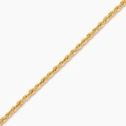 Bracelet Or Jaune Maille Corde